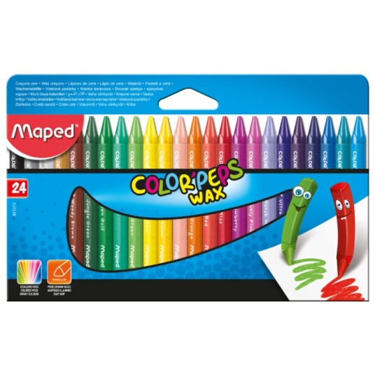 Maped Color Peps 24 Wax Fargestifter