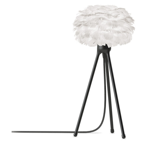 Umage Eos Tripod Bordlampe Micro Hvit med Ben i Sort Umage Eos Tripod Bordlampe Micro Hvit med Ben i Sort
