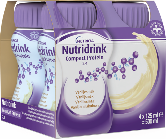 Nutridrink Compact Protein Næringsdrikk Vanilje 4x125 ml Nutridrink Compact Protein Næringsdrikk Vanilje 4x125 ml