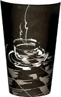 Kaffebæger Pap Ø90xh135mm 40Cl 16Oz Single Wall Coffeecup,50 Stk/Ps   50 Stk.