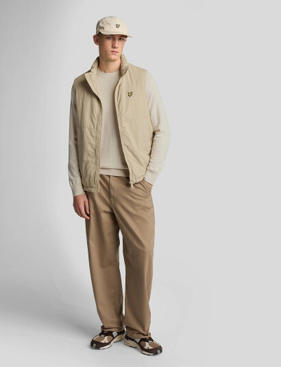 Lyle & Scott Cotton Merino Crew Neck Jumper - Cream - S Lyle & Scott Cotton Merino Crew Neck Jumper - Cream - S