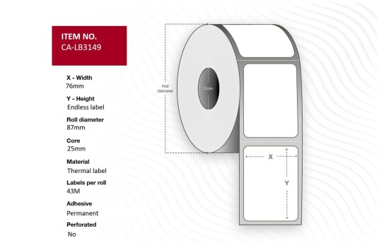 CAPTURE Label 80mm x contentious 43M