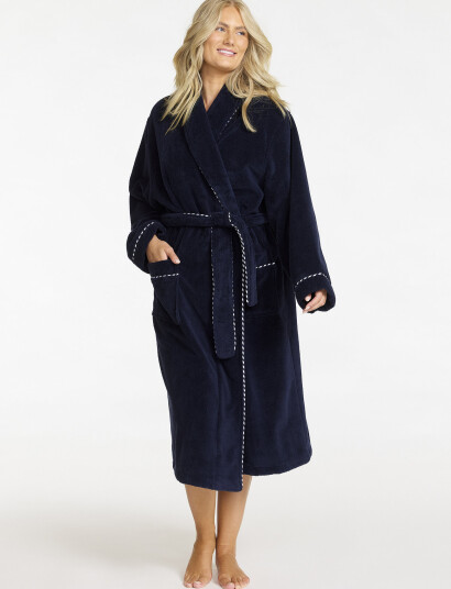 Damella of Sweden Unisex Robe - Navy - L Damella of Sweden Unisex Robe - Navy - L