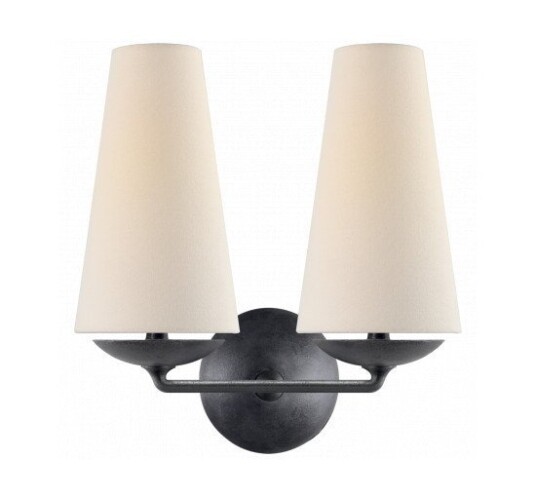 Fontaine Double Sconce Black Fontaine Double Sconce Black