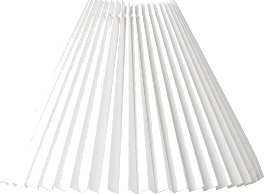 Plisségardin Emma Piso Vegg/Takpendel Side 23 Cm Hvit