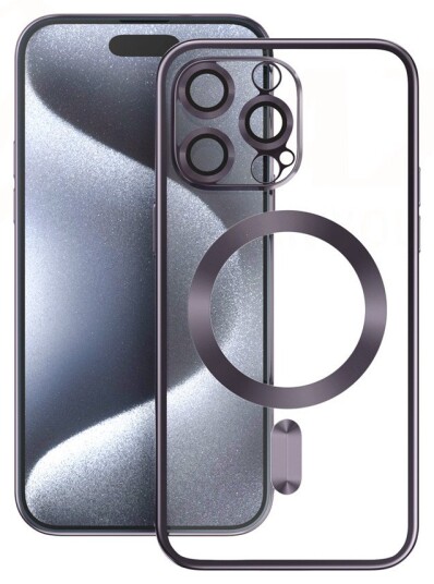 Vmax Electroplating Mag Cover t/iPhone 15 Pro TPU Lilla