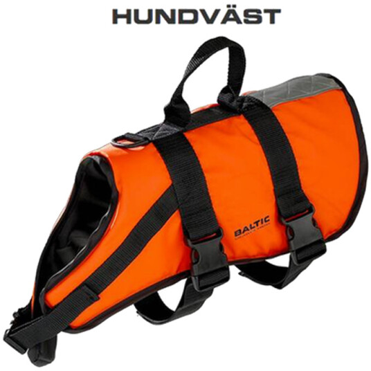Baltic Flytevest til Hund X-Small Oransje med Løftehåndtak