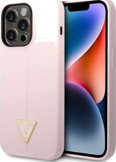 Guess Silikon Triangle Etui til iPhone 14 Pro 6,1" Lilla