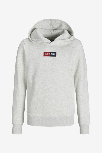 Jack & Jones Junior Hettegenser jjPan Sweat Hood Jnr Hvit