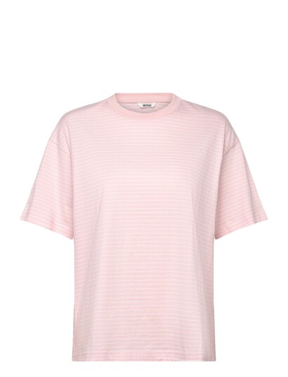 Monki Short Sleeved Cotton T Shirt Pink XS