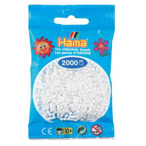Hama Mini Perler 501-01 Hvit 2000 stk