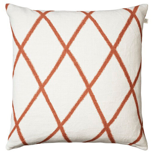Chhatwal & Jonsson Ikat Orissa putevar 50x50 cm Off white-oransje