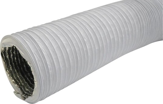 Europlast Fleksibel ventilasjonsslange Hvit Ø125mm 1m FC125 1