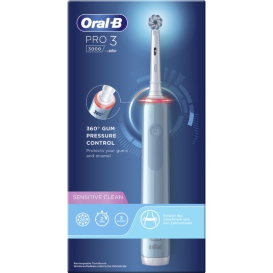 Oral-B Oral-B Elektrisk Tannbørste Pro 3 300 Sensitive Clean Blue Oral-B Oral-B Elektrisk Tannbørste Pro 3 300 Sensitive Clean Blue