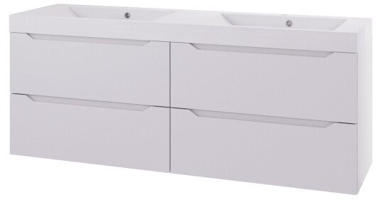 Linn Bad Emma D45cm Servantskap Hvit Matt / 160cm Dobbel 4 Skuffer