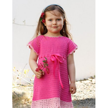 Spring AwaitsÂ by DROPS Design Baby Kjole Hekleoppskrift str 0 1 md 5 6 år