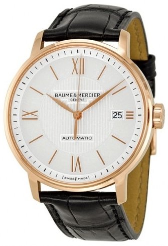 Baume & Mercier Herreklokke MOA10037 CLASSIMA Sølvfarget/Lær Baume & Mercier Herreklokke MOA10037 CLASSIMA Sølvfarget/Lær