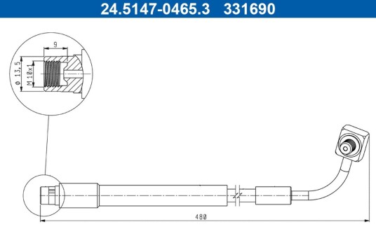 Bremseslange ATE 24.5147-0465.3