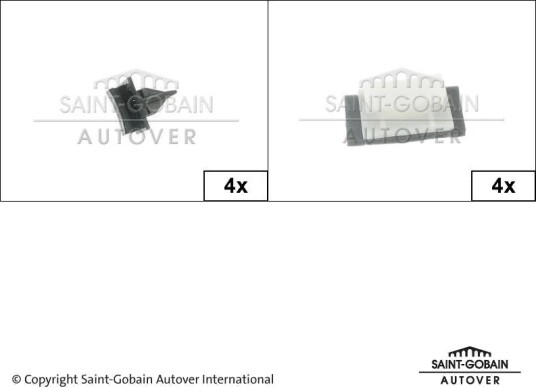SAINT-GOBAIN 2451201910 Holdeclip, ruteinnbygging