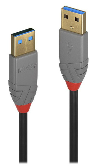 Lindy USB 3.2 Gen 2 A-A Kabel 5 m - Sort, Grå Lindy USB 3.2 Gen 2 A-A Kabel 5 m - Sort, Grå