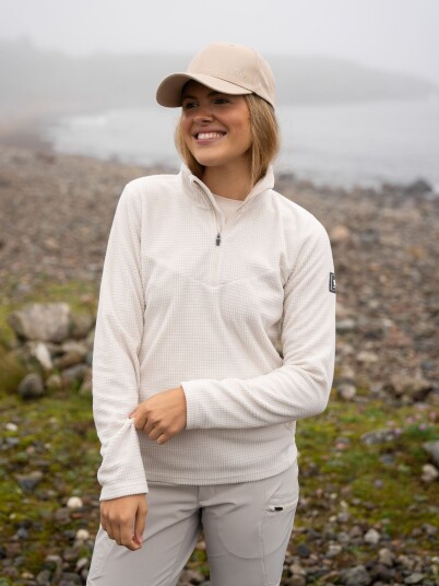 Twentyfour Venture Light Fleece Half Zip Hvit 48