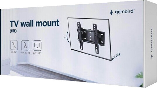 Gembird WM-42T-02 mounting kit - for TV - tilt - fine texture black Gembird WM-42T-02 mounting kit - for TV - tilt - fine texture black