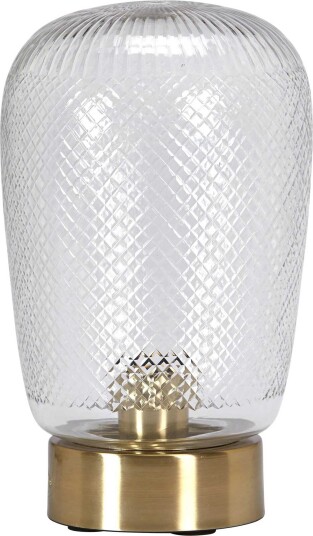 PR Home Juliette bordlampe Klar/messing 29 cm Natur