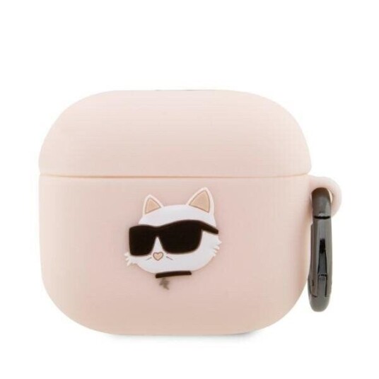 Karl Lagerfeld Kla3ruunchp Airpods 3 Deksel Rosa/Rosa Silikon Choupette Head 3D