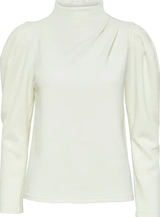 Selected Femme Fenja Ls T-Neck Top - Snow White L Selected Femme Fenja Ls T-Neck Top - Snow White L