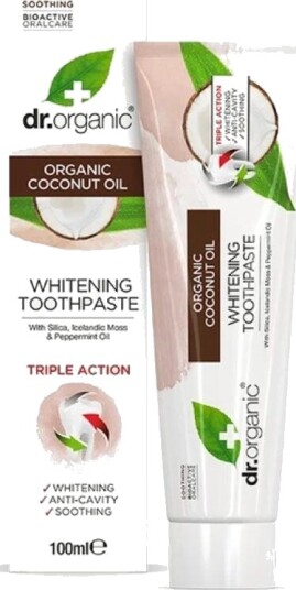 Dr Organic coconut oil toothpaste 100 ml