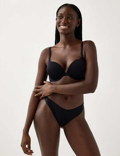 Lindex Linnea Push Up Bra   Black   75 C