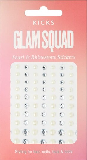 Pearl Rhinestone Styling Stickers Silver/Pearl