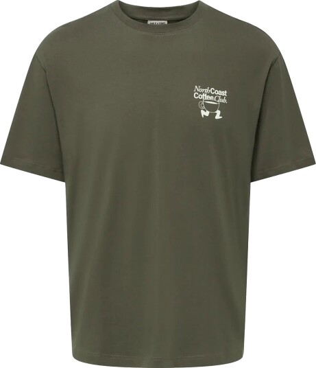 ONLY & SONS Onsaxel Coffee Rlx Ss Tee Khaki green XS