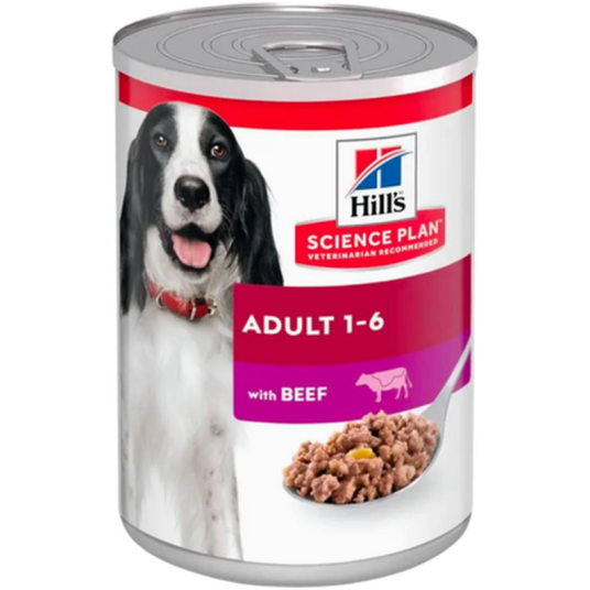 Adult Delicious Beef Canned Wet Dog Food 370 G X 12 Hund Våtfôr Hills Science Plan