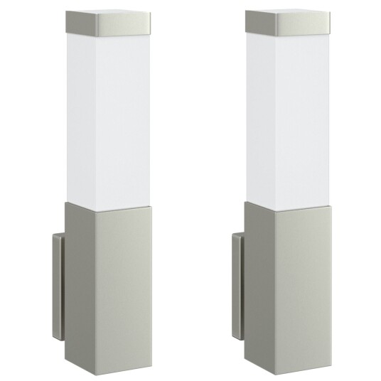 Utendørs Vegglamper 2 Pcs Sølv 10.5 X 6 35cm Rustfritt Stål Utendørs Vegglamper 2 Pcs Sølv 10.5 X 6 35cm Rustfritt Stål