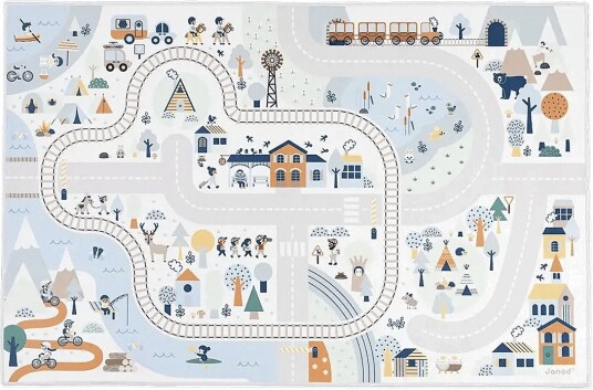 Janod Janod Cross Roads Mountain Valley Mat MULTI One Size