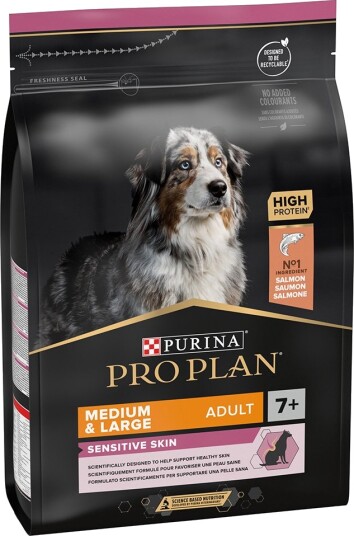 Pro Plan Tørrfôr Adult Purina Medium & Large 7+ Sensitive Skin 2 X 3 kg
