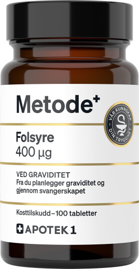 Metode Folsyre 400 µg tabletter 100 stk