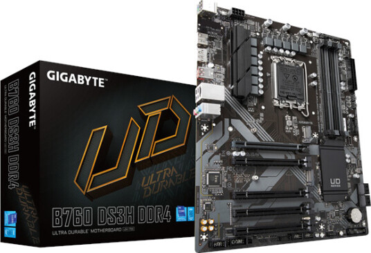 Gigabyte B760 DS3H ATX Hovedkort med LGA 1700, DDR4 og RAID-støtte Gigabyte B760 DS3H ATX Hovedkort med LGA 1700, DDR4 og RAID-støtte