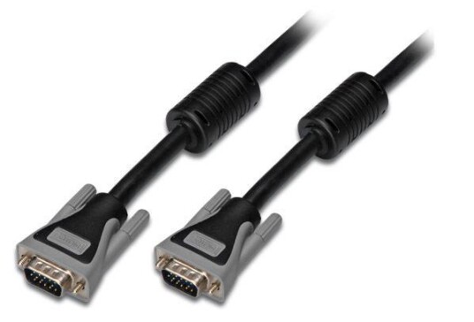 LinkIT SVGA/XGA kabel han/han, svart 15 Uten pinne 9, Ferritkjerne i begge ender