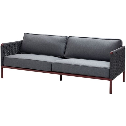 Cane-line Encore 3-seters sofa Grey / Bordeaux Cane-line Encore 3-seters sofa Grey / Bordeaux