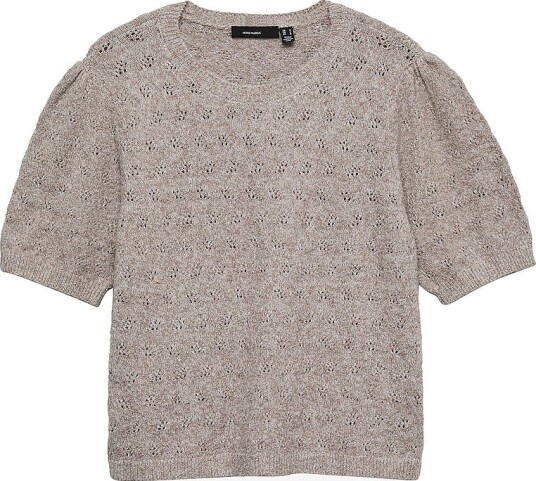 Vero Moda - Pullover vmDoffy Stitch 2/4 O-neck - Grå