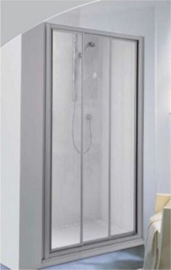 Palme BD Drive Skyvedør Nisje Hvit Matt / 110cm Klart Glass