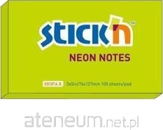 Stickn Notes Selvklebende Neongrønn 205542