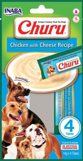 Churu|Inaba Churu Inaba Churu med ost for hund 4x14gr kylling