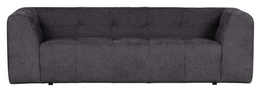 Basiclabel Woood Grid 3-pers. Sofa, Mørkegrå Chenille 1690131-01-0 1690137-01-0