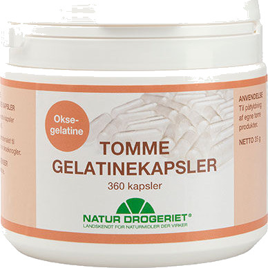 Natur Drogeriet Natur-Drogeriet Gelatin Tomme Kapsler 360 Stk