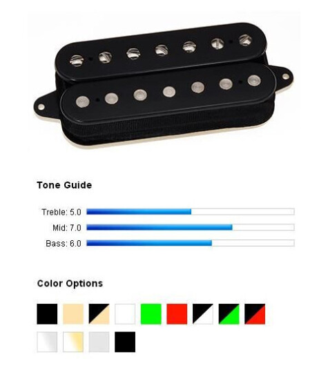 Dimarzio Dp756bk Pickup Humbucker Illuminator-7/neck Svart