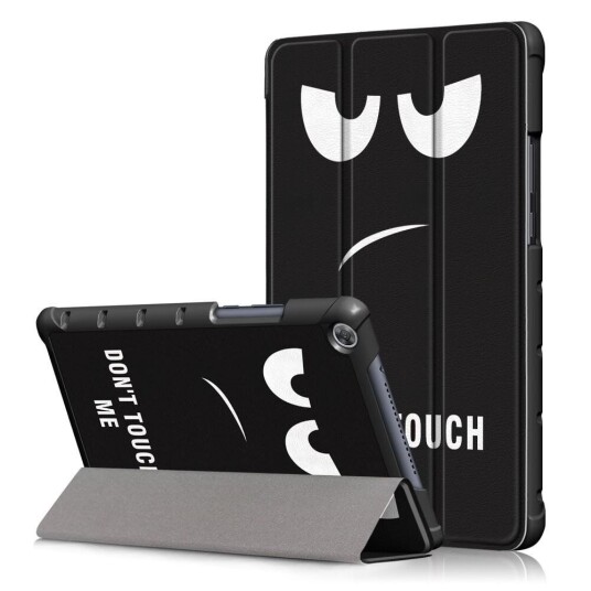 INCOVER Huawei MediaPad M5 Lite 8 Skinn Deksel m. Folde & Stativfunksjon - Sur Smiley "Don't Touch Me"