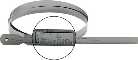 Format Diametermåttband 60-950mm, D=20-300mm, I Stål Format Diametermåttband 60-950mm, D=20-300mm, I Stål